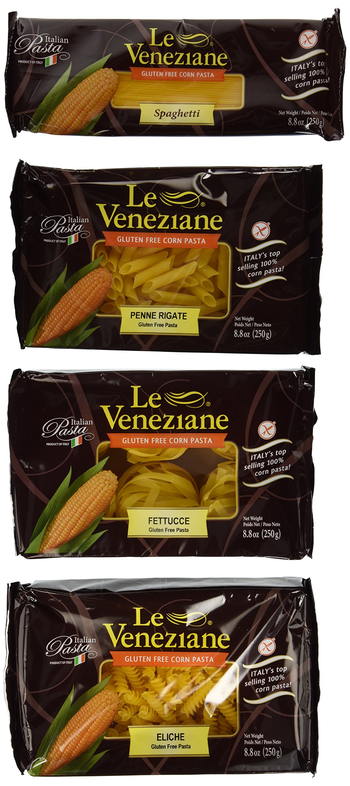 Amazon.com : Le Veneziane Gluten Free Pasta Variety Pack, 8.8